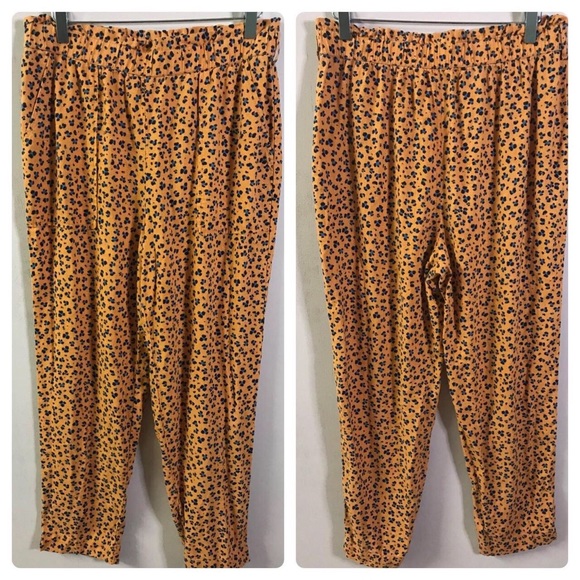 ‼️SOLD‼️Orange & Blue Leopard High Waisted Pants - Picture 6 of 13